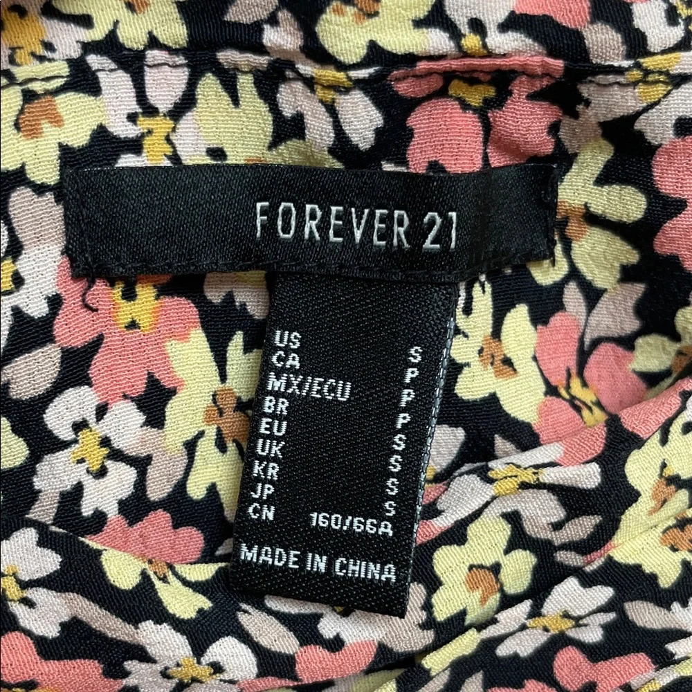 Forever 21 Floral Mini Skirt - Pink, Yellow, Black - Picture 8 of 10